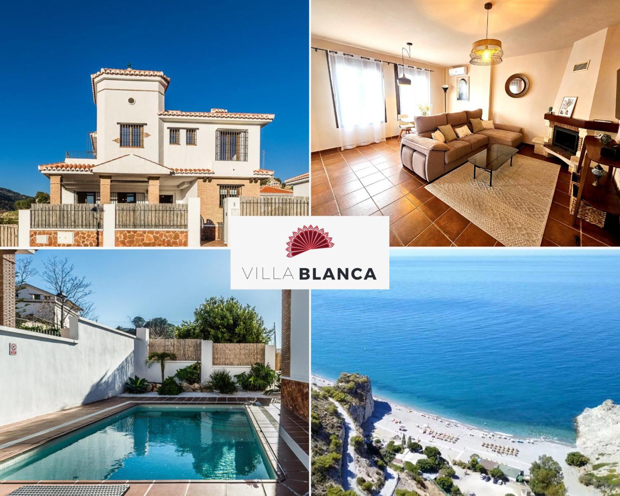 Villa Blanca - Piscina De Sal, Playa 15Mn, Sierra Vélez de Benaudalla Екстериор снимка